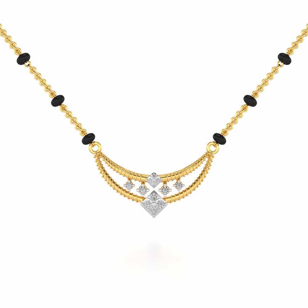 Sahitya Silver Mangalsutra - Yellow Gold - Image 1