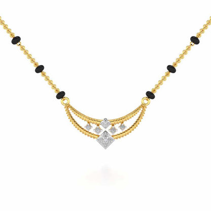 Sahitya Silver Mangalsutra - Yellow Gold - Image 1