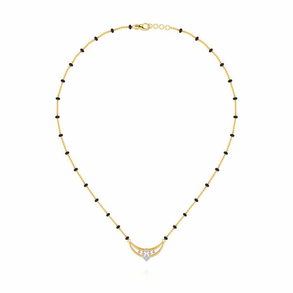 Sahitya Silver Mangalsutra - Yellow Gold - Image 3