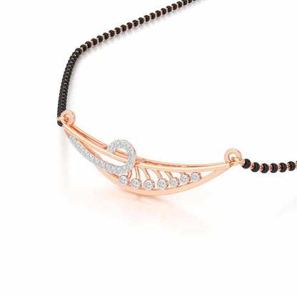 Sakhi Sajja Silver Mangalsutra - Rose Gold - Image 2