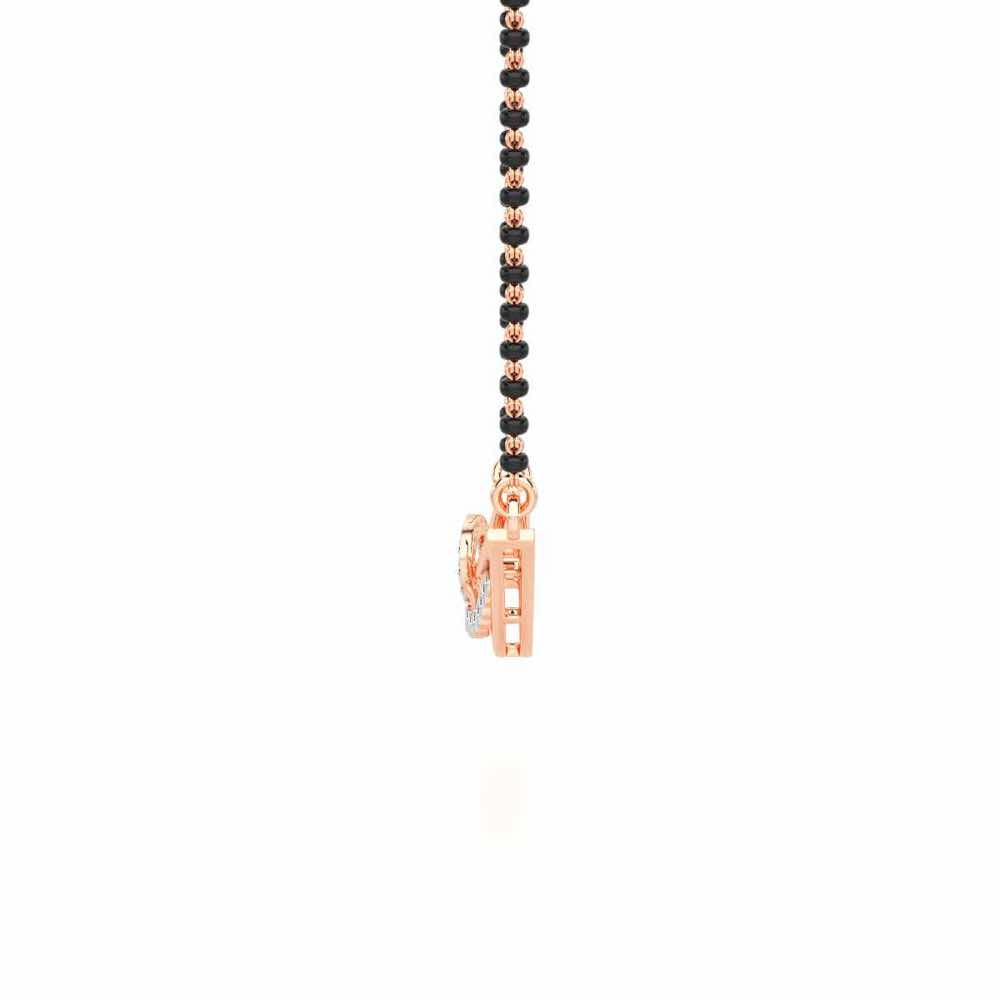 Sakhi Sajja Silver Mangalsutra - Rose Gold - Image 4