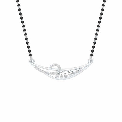 Sakhi Sajja Silver Mangalsutra - White Gold - Image 1
