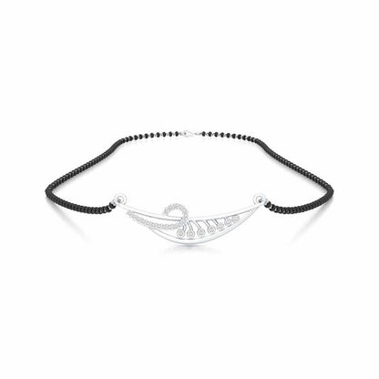 Sakhi Sajja Silver Mangalsutra - White Gold - Image 3