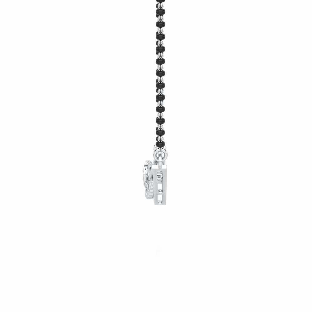 Sakhi Sajja Silver Mangalsutra - White Gold - Image 4