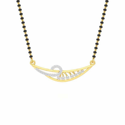 Sakhi Sajja Silver Mangalsutra - Yellow Gold - Image 1
