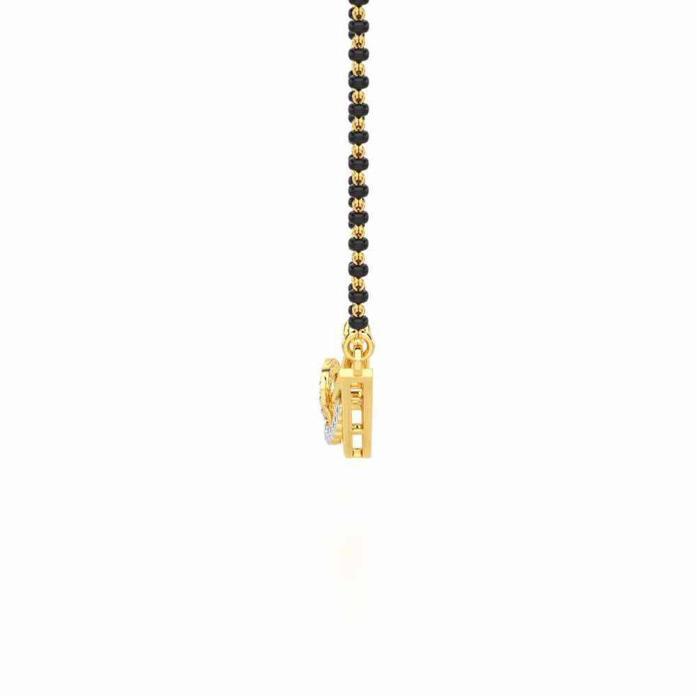 Sakhi Sajja Silver Mangalsutra - Yellow Gold - Image 4