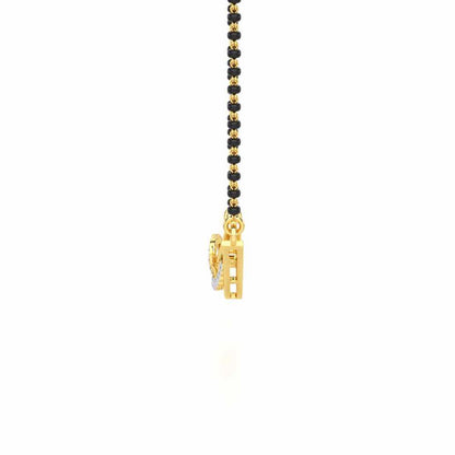 Sakhi Sajja Silver Mangalsutra - Yellow Gold - Image 4