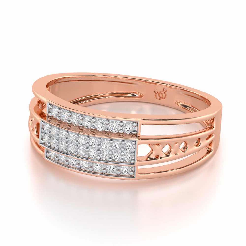 Samasth Silver Ring For Men - Rose Gold - Image 2