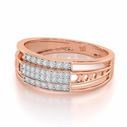 Samasth Silver Ring For Men - Rose Gold - Image 2