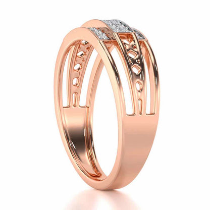 Samasth Silver Ring For Men - Rose Gold - Image 3