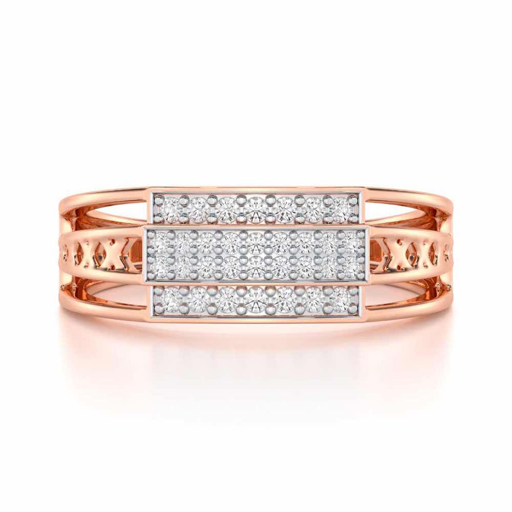 Samasth Silver Ring For Men - Rose Gold - Image 4