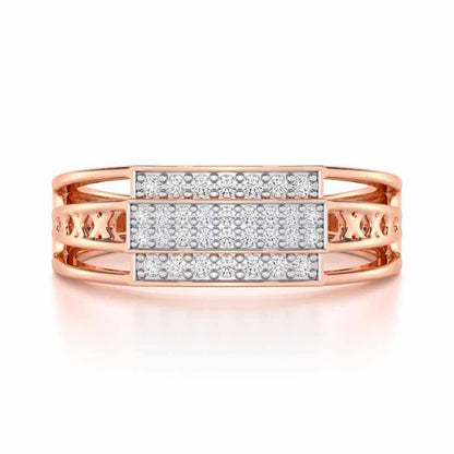 Samasth Silver Ring For Men - Rose Gold - Image 4