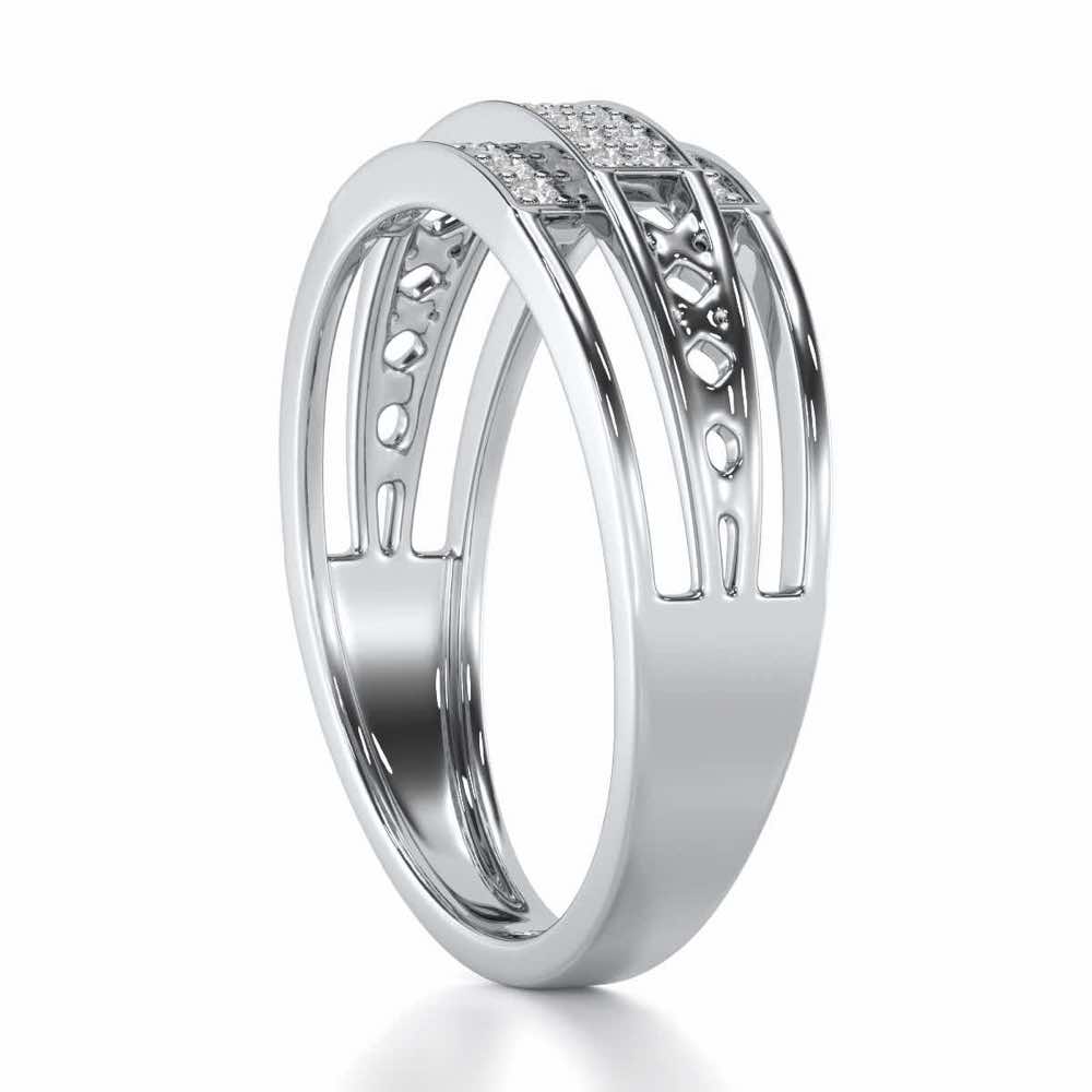 Samasth Silver Ring For Men - White Gold - Image 3