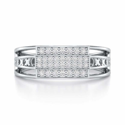 Samasth Silver Ring For Men - White Gold - Image 4