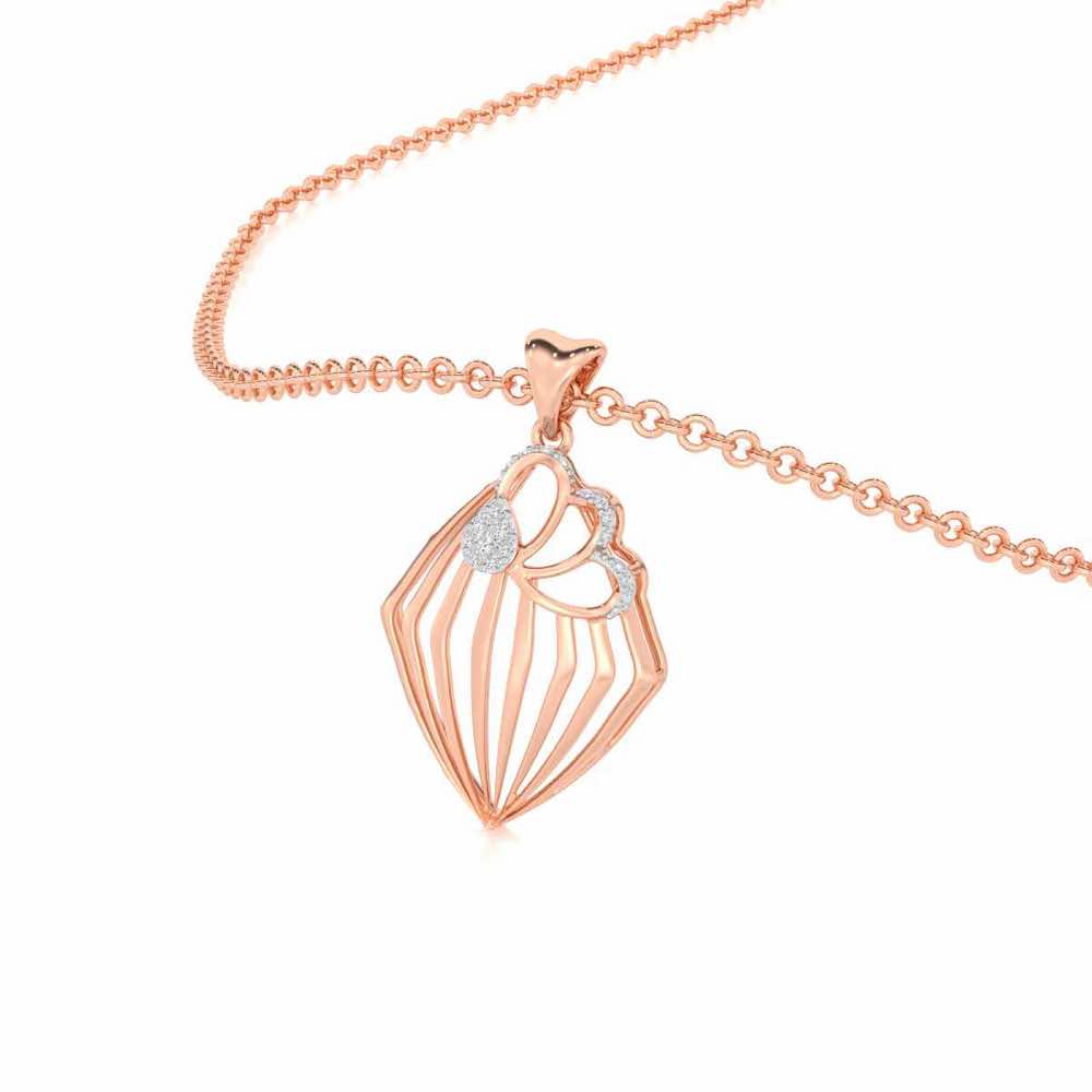 Samiksha Silver Pendant - Rose Gold - Image 2