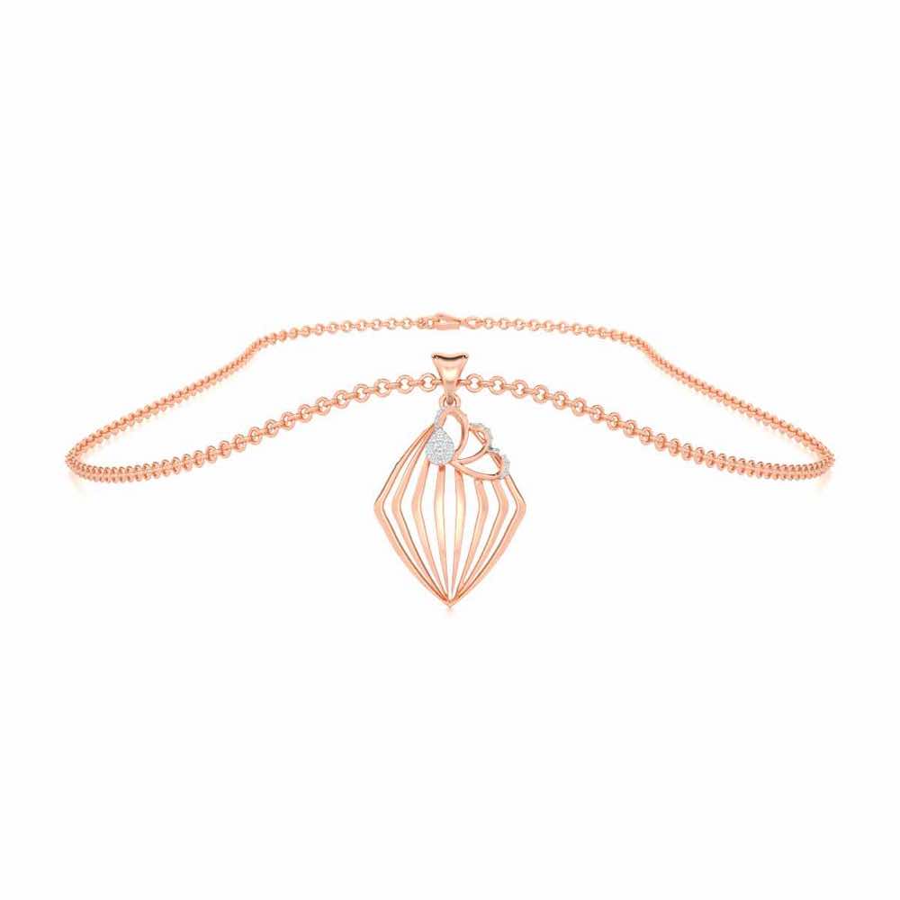 Samiksha Silver Pendant - Rose Gold - Image 3