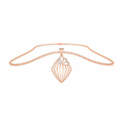 Samiksha Silver Pendant - Rose Gold - Image 3