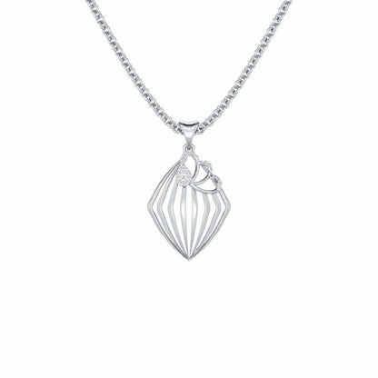 Samiksha Silver Pendant - White Gold - Image 1