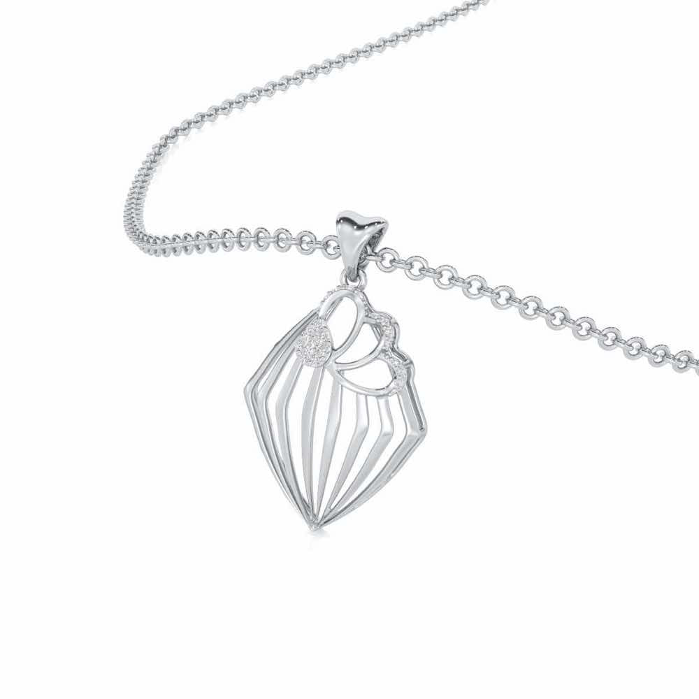Samiksha Silver Pendant - White Gold - Image 2