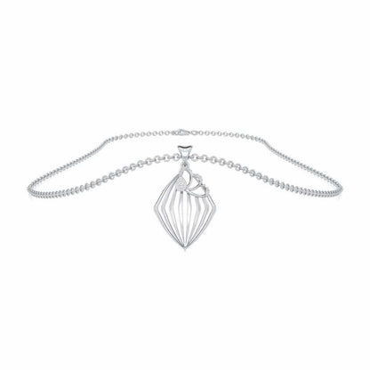 Samiksha Silver Pendant - White Gold - Image 3