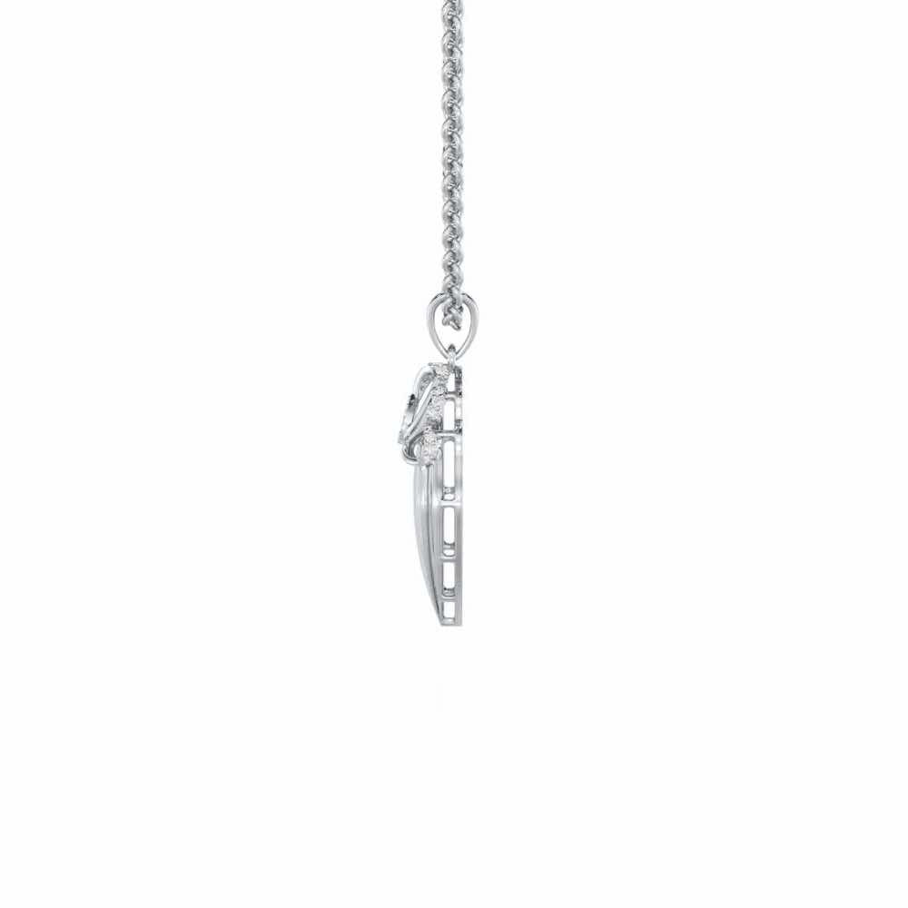 Samiksha Silver Pendant - White Gold - Image 4