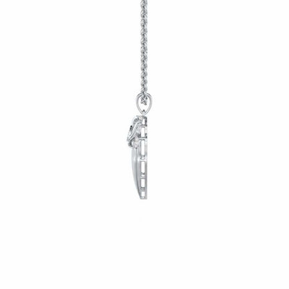 Samiksha Silver Pendant - White Gold - Image 4