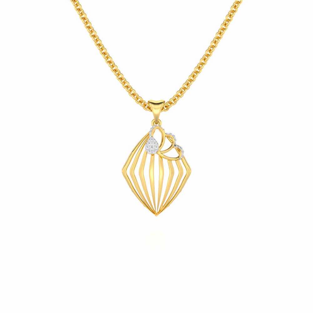 Samiksha Silver Pendant - Yellow Gold - Image 1