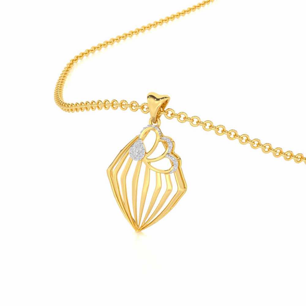 Samiksha Silver Pendant - Yellow Gold - Image 2