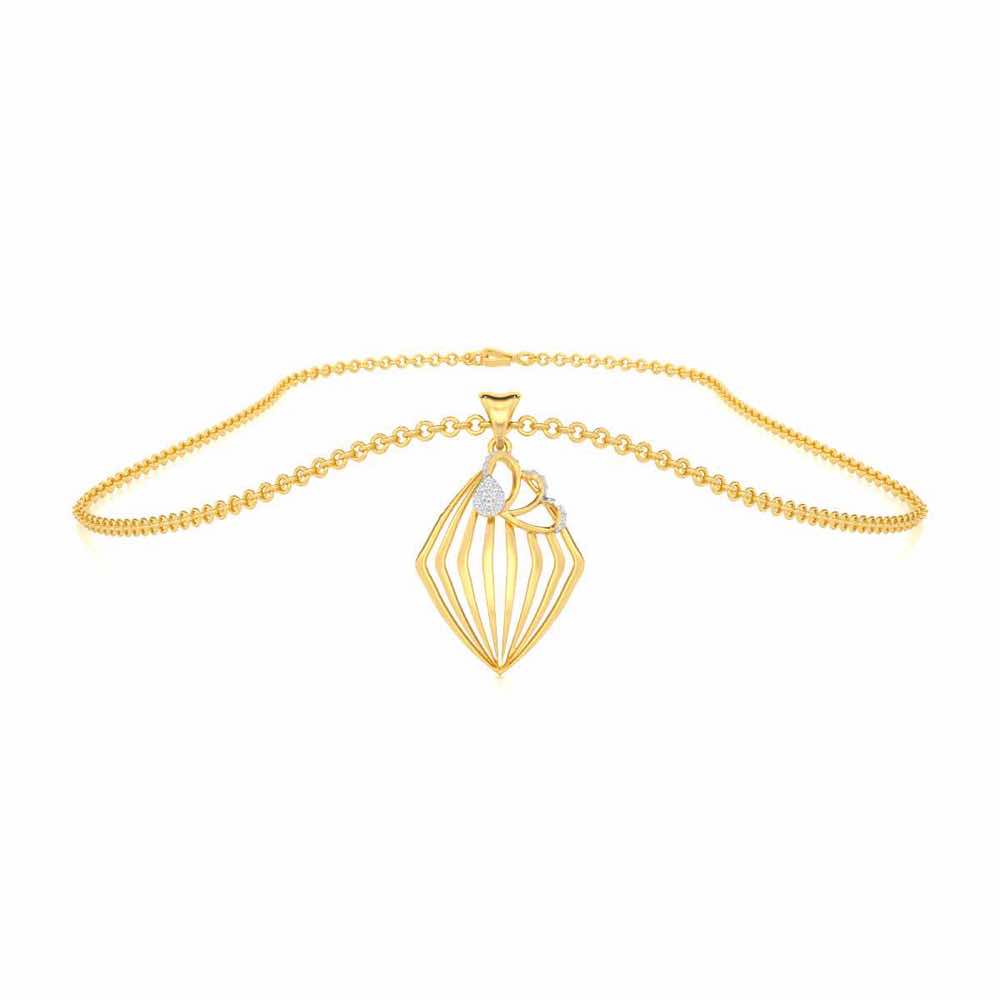 Samiksha Silver Pendant - Yellow Gold - Image 3