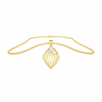 Samiksha Silver Pendant - Yellow Gold - Image 3