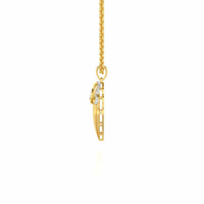 Samiksha Silver Pendant - Yellow Gold - Image 4