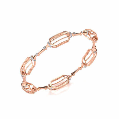 Samparna Silver Bangles - Rose Gold - Image 1