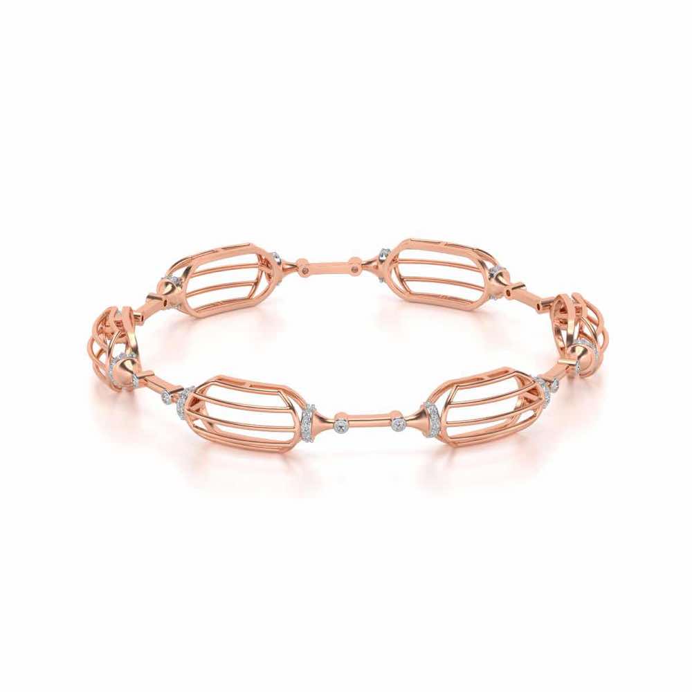 Samparna Silver Bangles - Rose Gold - Image 2