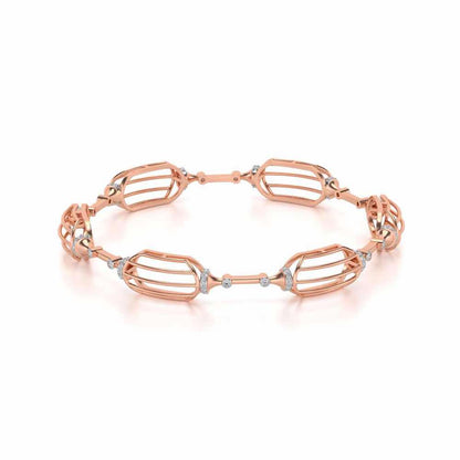 Samparna Silver Bangles - Rose Gold - Image 2