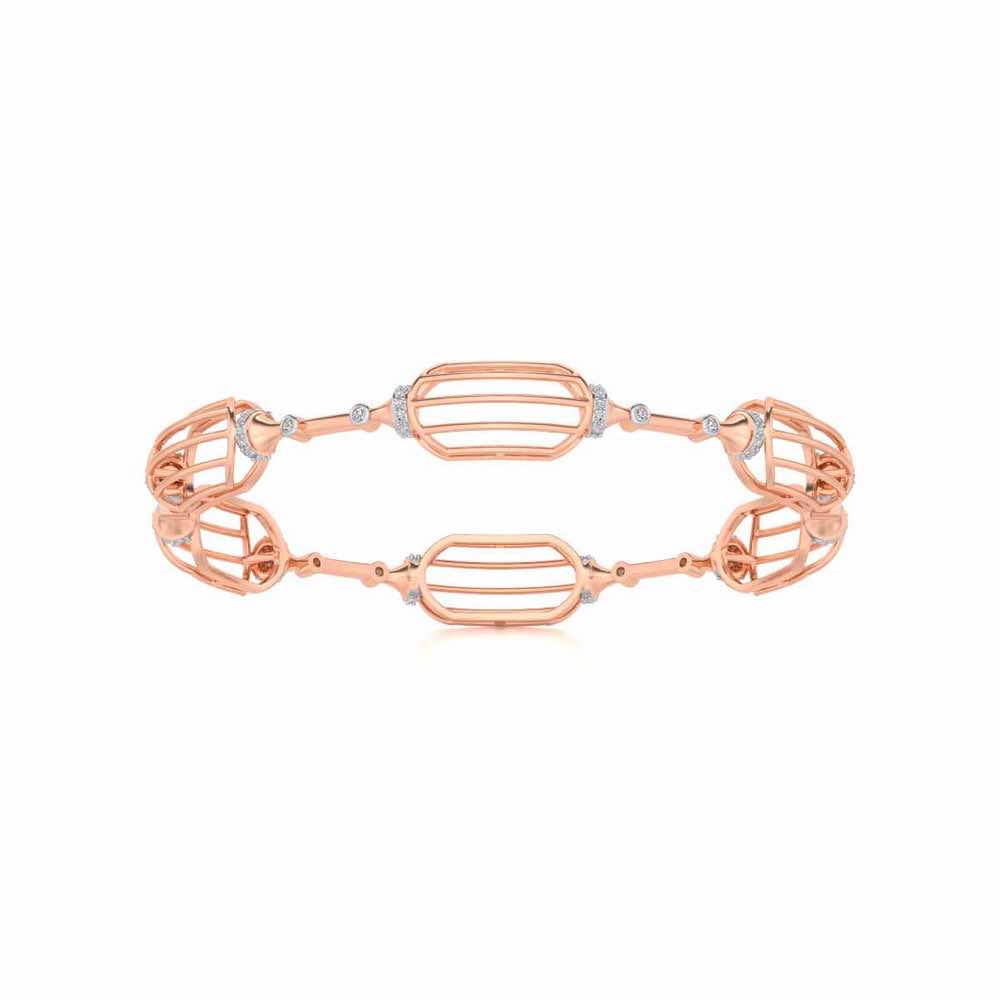 Samparna Silver Bangles - Rose Gold - Image 4