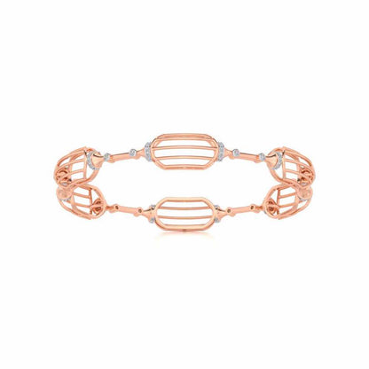 Samparna Silver Bangles - Rose Gold - Image 4
