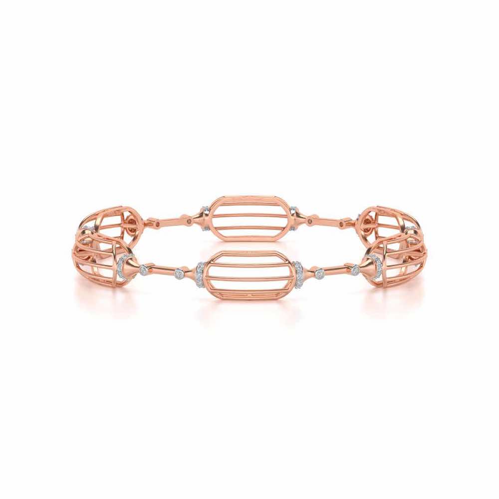 Samparna Silver Bangles - Rose Gold - Image 5