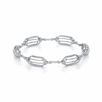 Samparna Silver Bangles - White Gold - Image 2