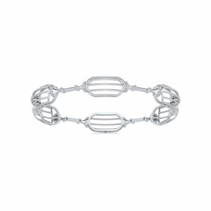 Samparna Silver Bangles - White Gold - Image 4