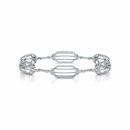 Samparna Silver Bangles - White Gold - Image 5