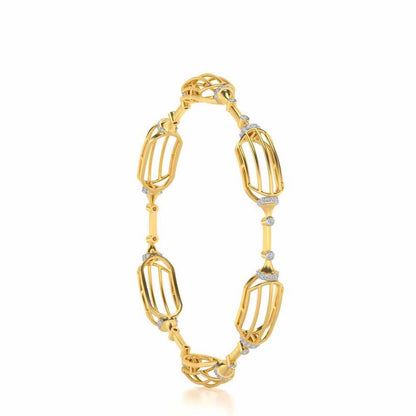 Samparna Silver Bangles - Yellow Gold - Image 3