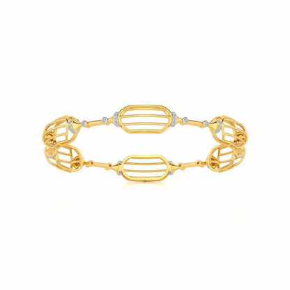 Samparna Silver Bangles - Yellow Gold - Image 4