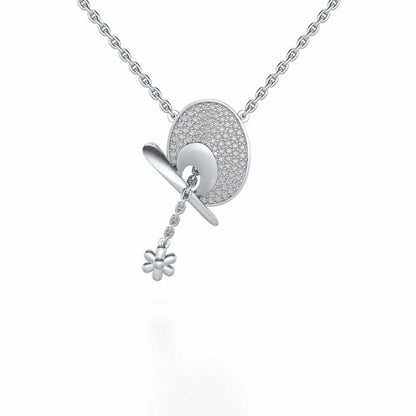 Samson Silver Pendant - White Gold - Image 1