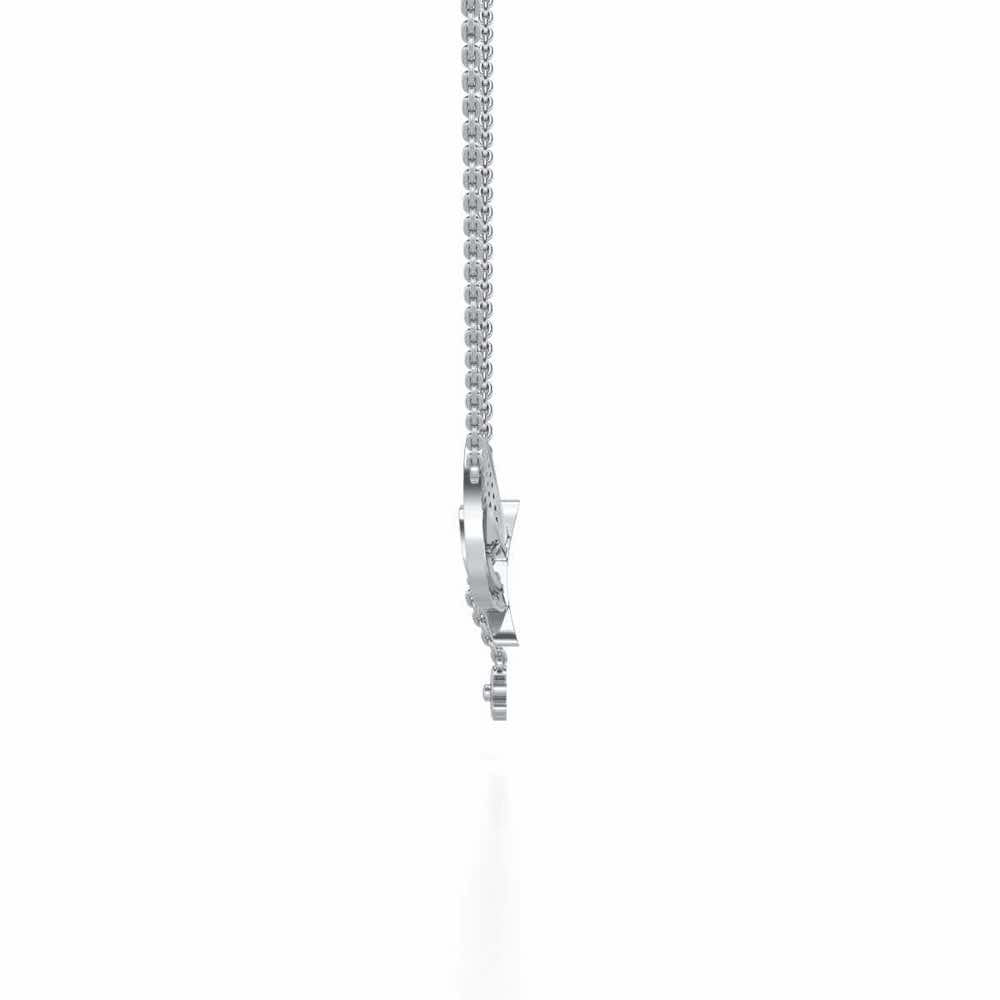 Samson Silver Pendant - White Gold - Image 3