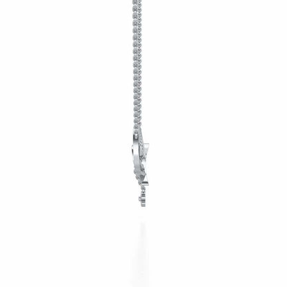 Samson Silver Pendant - White Gold - Image 3