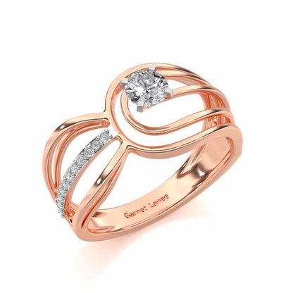 Sanchita Solitaire Ring - Rose Gold - Image 1
