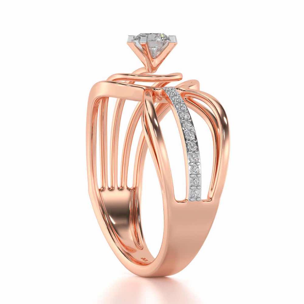Sanchita Solitaire Ring - Rose Gold - Image 3