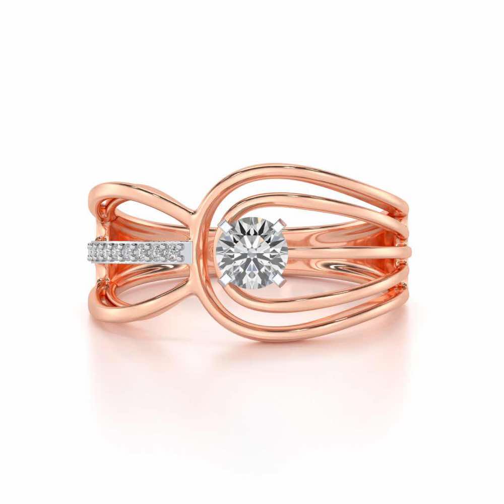 Sanchita Solitaire Ring - Rose Gold - Image 4