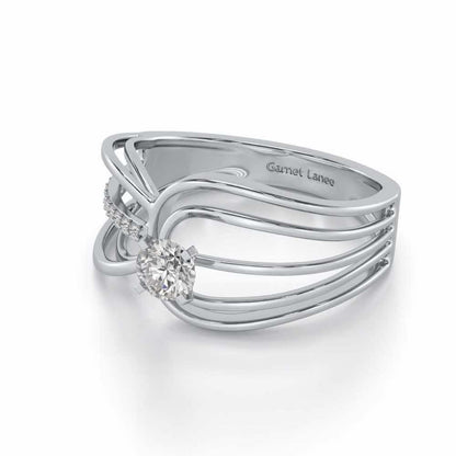 Sanchita Solitaire Ring - White Gold - Image 2