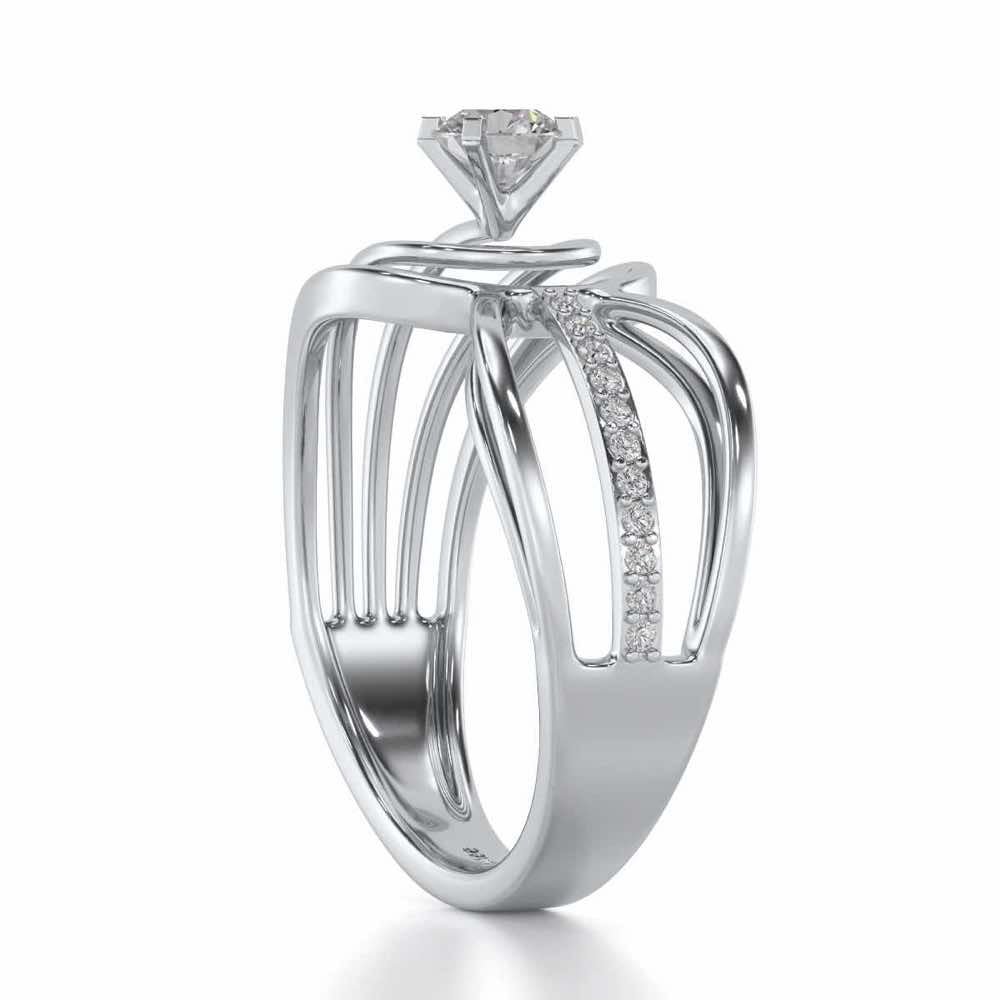 Sanchita Solitaire Ring - White Gold - Image 3